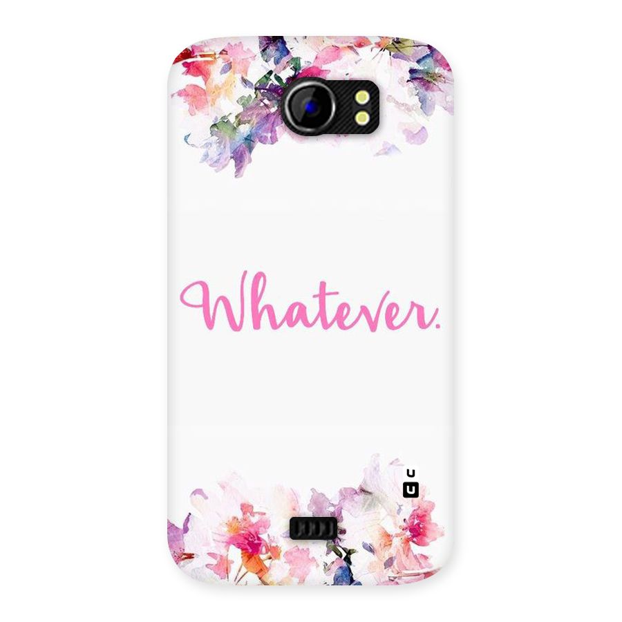 Flower Whatever Back Case for Micromax Canvas 2 A110