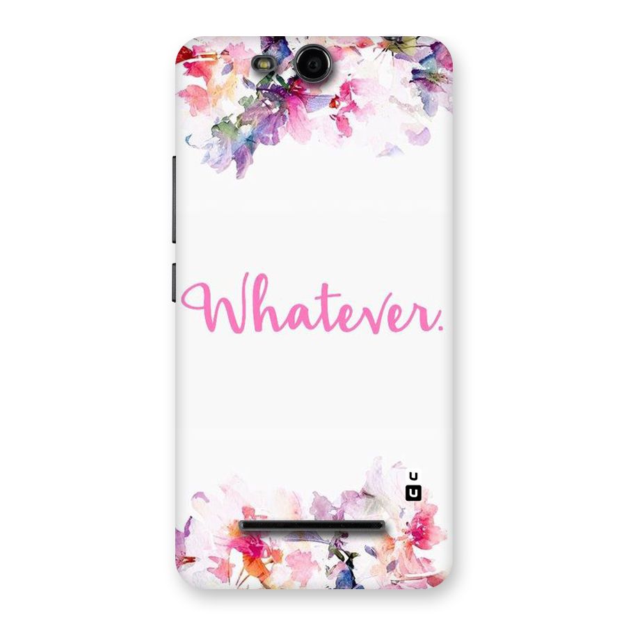 Flower Whatever Back Case for Micromax Canvas Juice 3 Q392