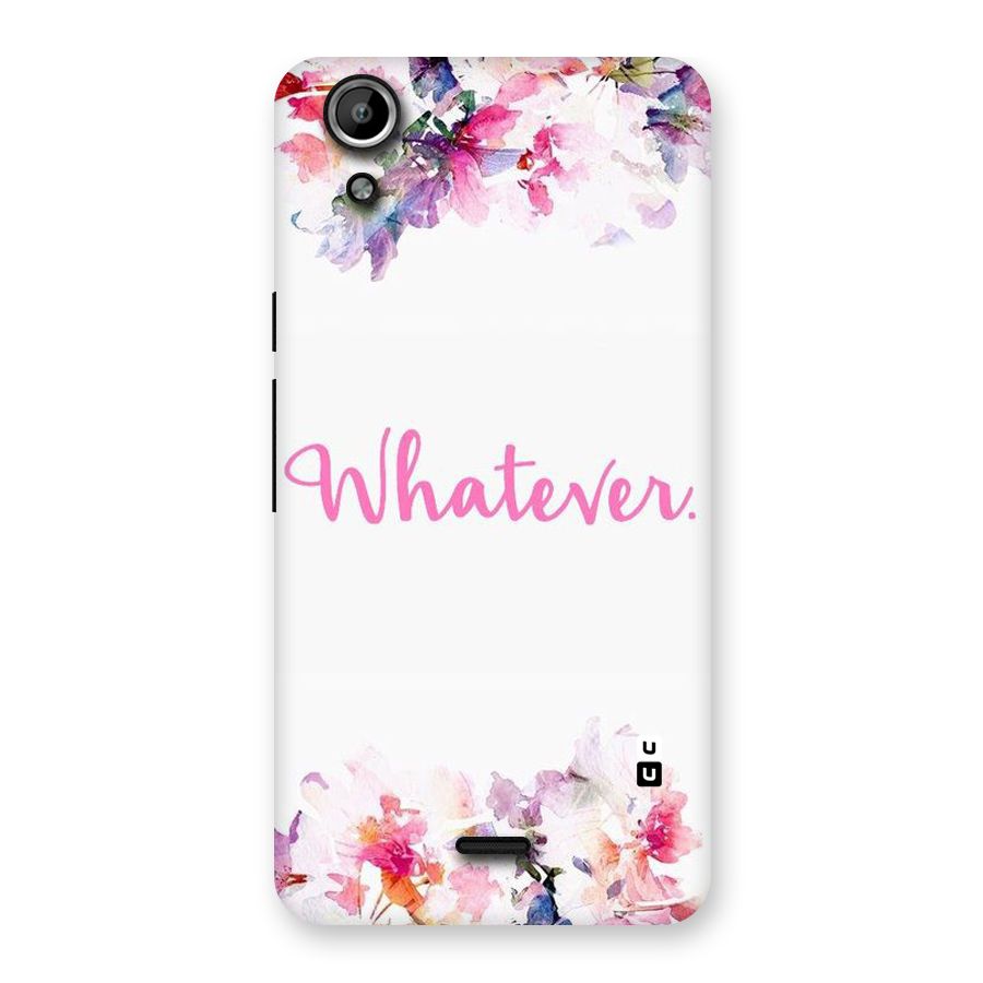 Flower Whatever Back Case for Micromax Canvas Selfie Lens Q345
