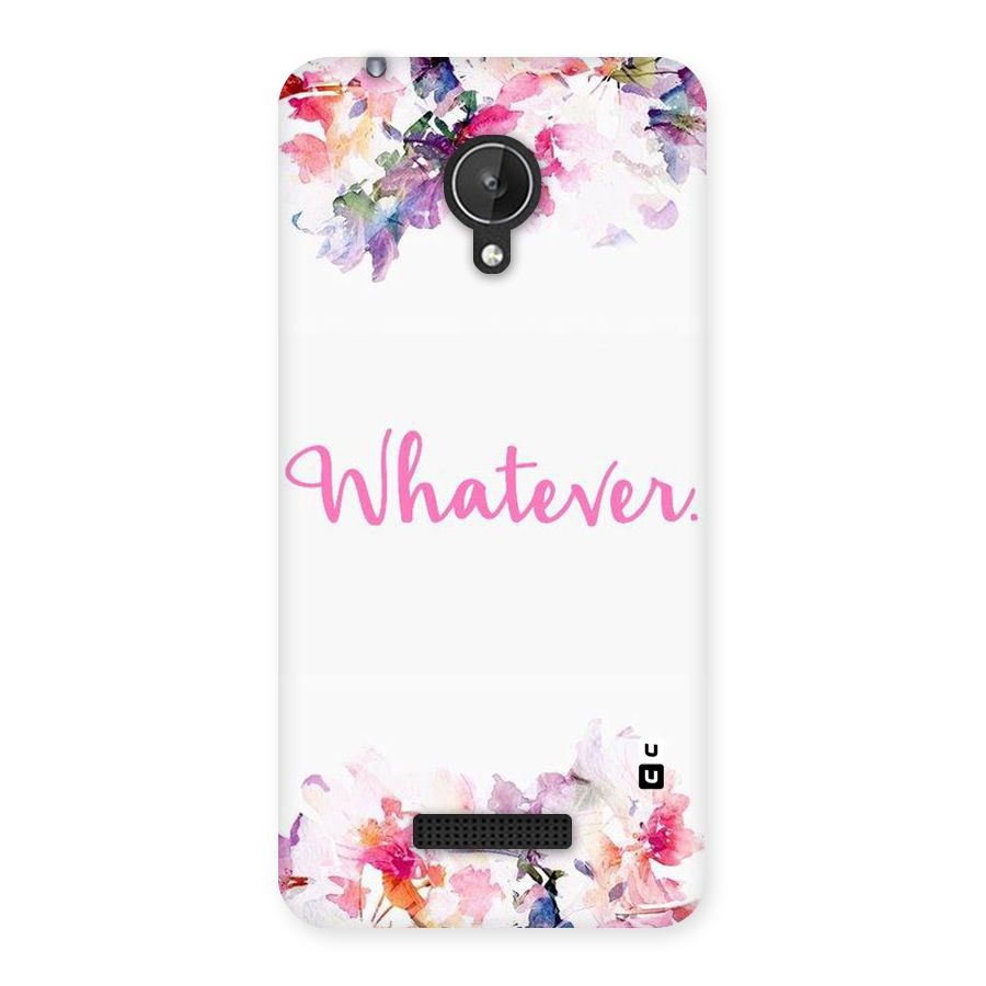 Flower Whatever Back Case for Micromax Canvas Spark Q380