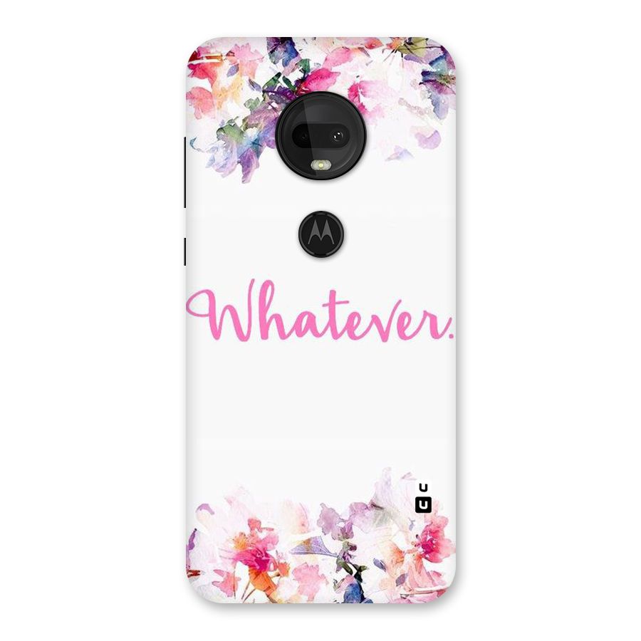 Flower Whatever Back Case for Moto G7