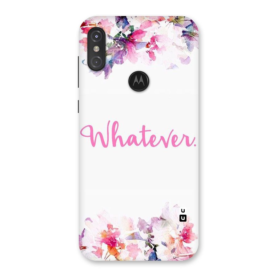 Flower Whatever Back Case for Motorola One Power