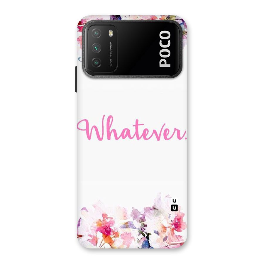 Flower Whatever Back Case for Poco M3