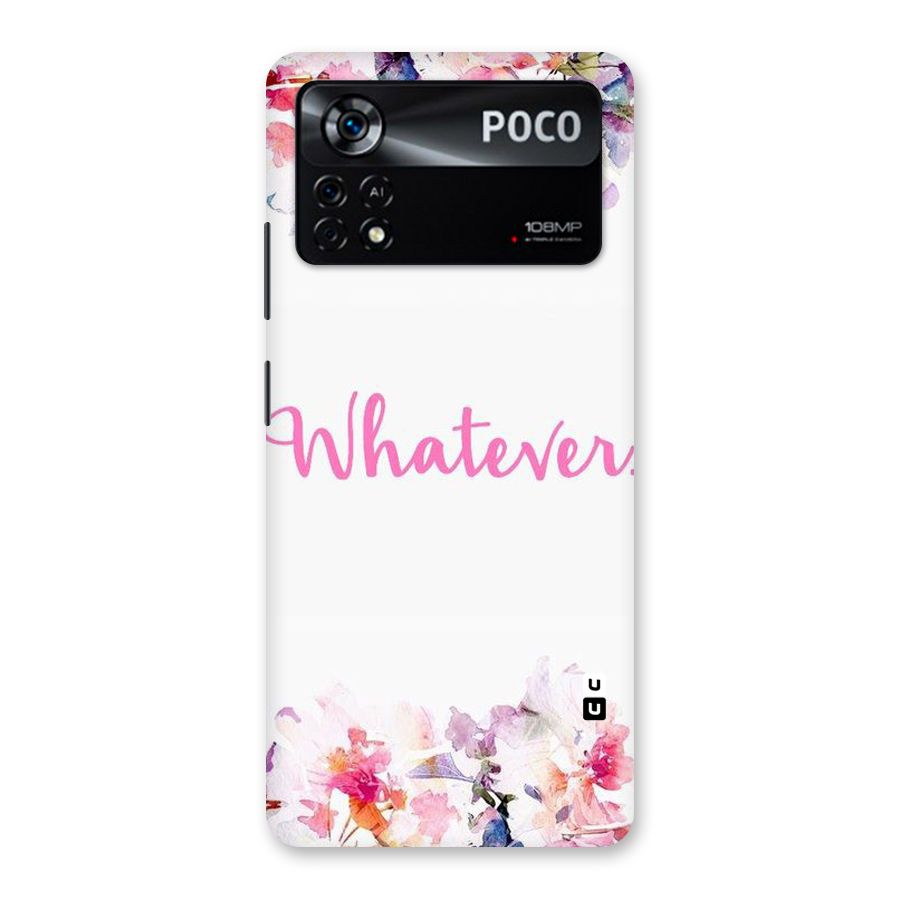 Flower Whatever Back Case for Poco X4 Pro 5G