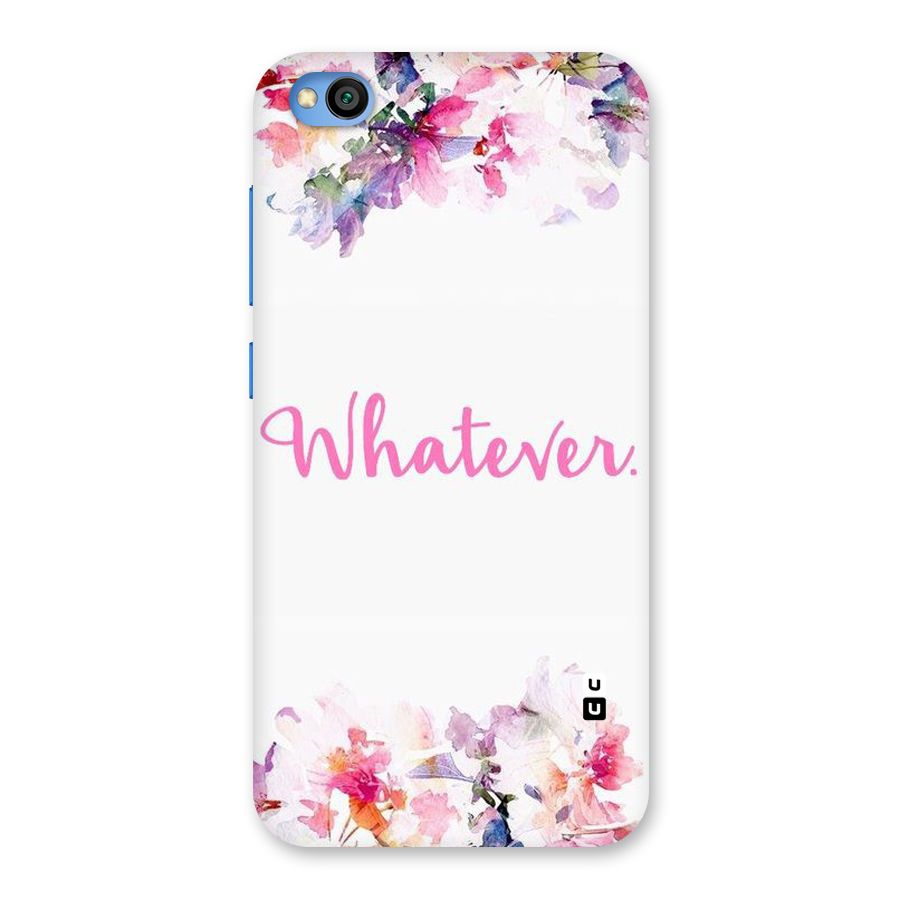 Flower Whatever Back Case for Redmi Go