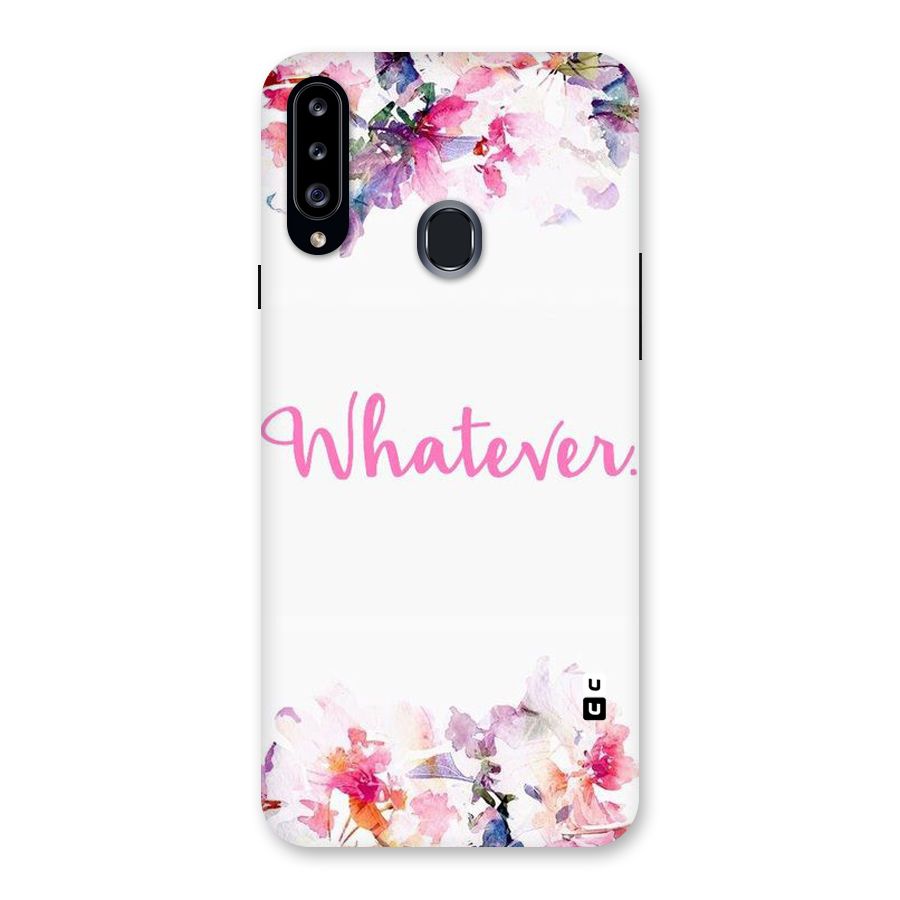 Flower Whatever Back Case for Samsung Galaxy A20s