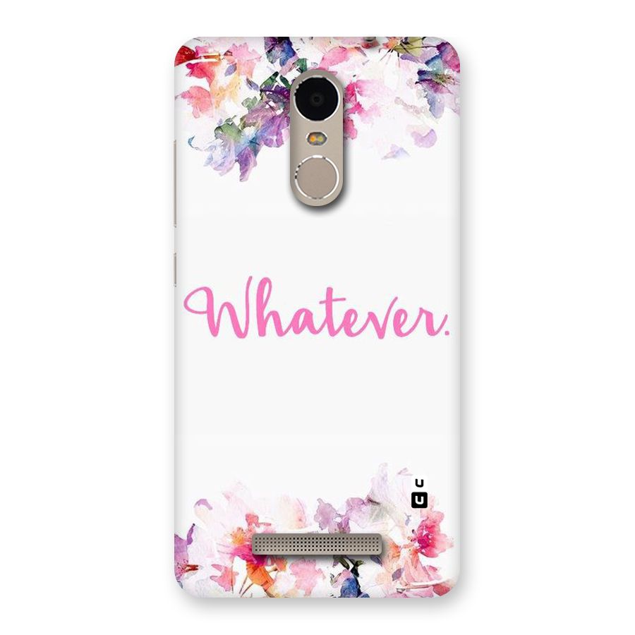 Flower Whatever Back Case for Xiaomi Redmi Note 3