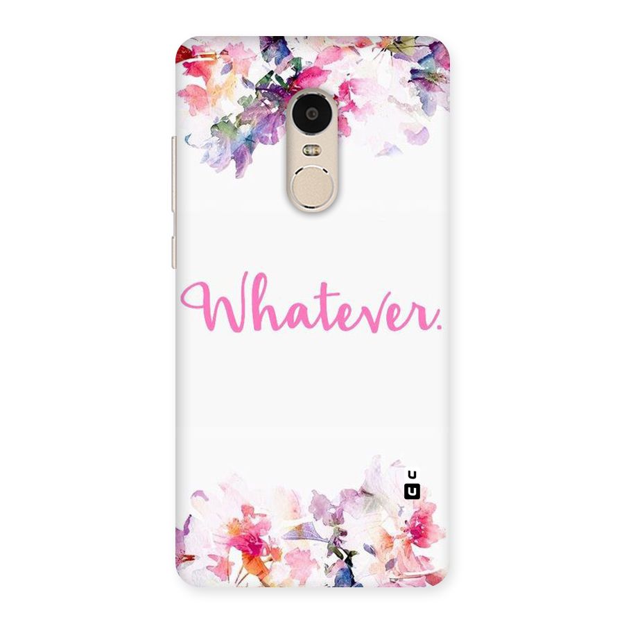 Flower Whatever Back Case for Xiaomi Redmi Note 4