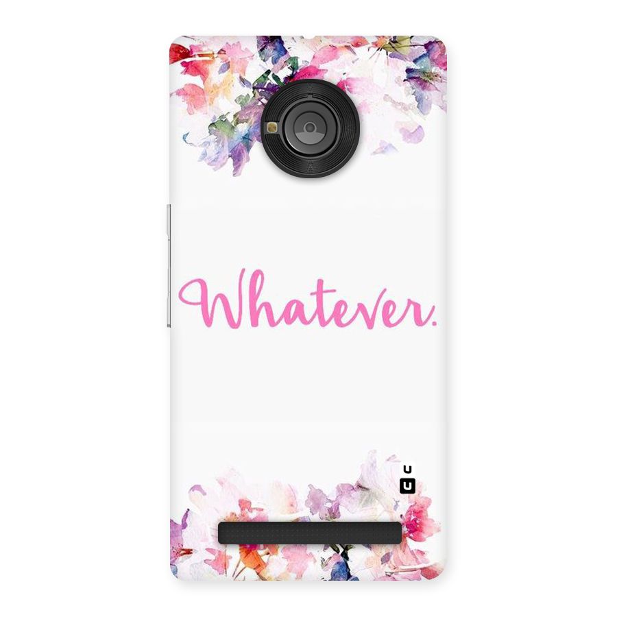 Flower Whatever Back Case for Yu Yunique
