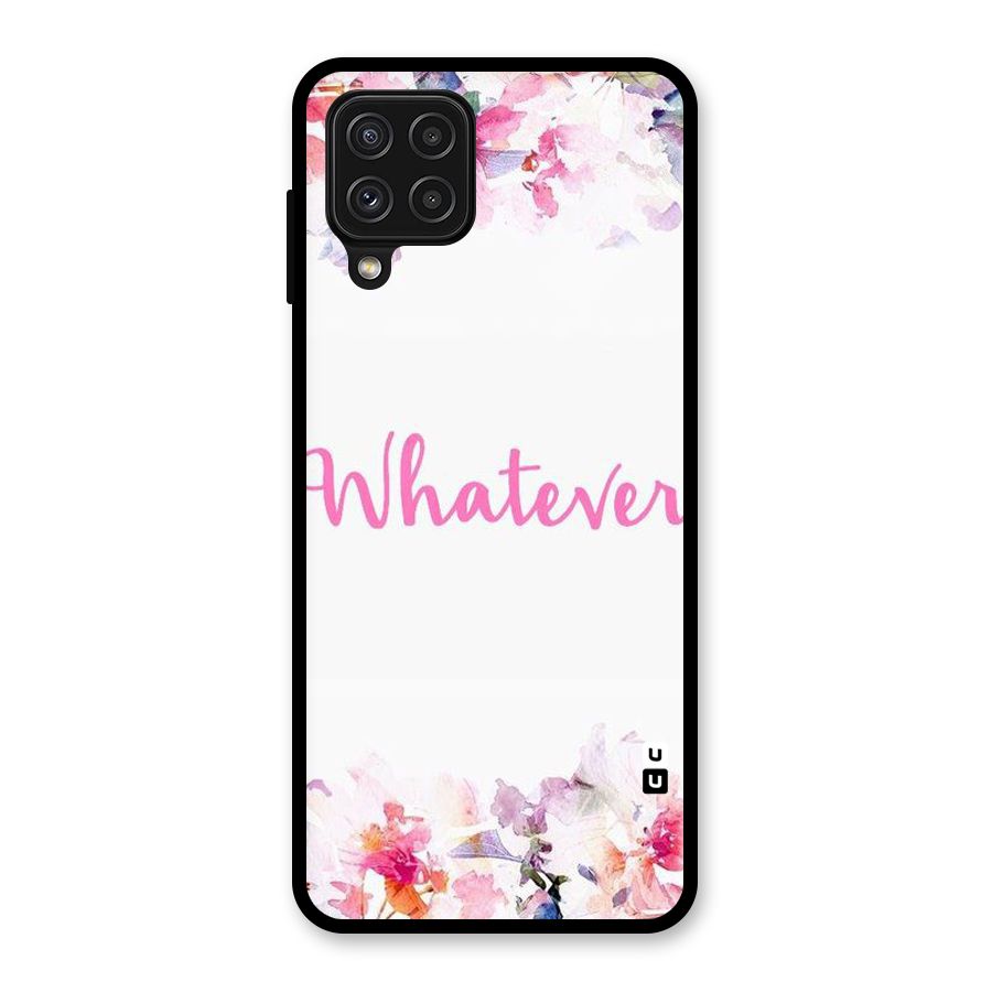 Flower Whatever Glass Back Case for Galaxy A22 4G