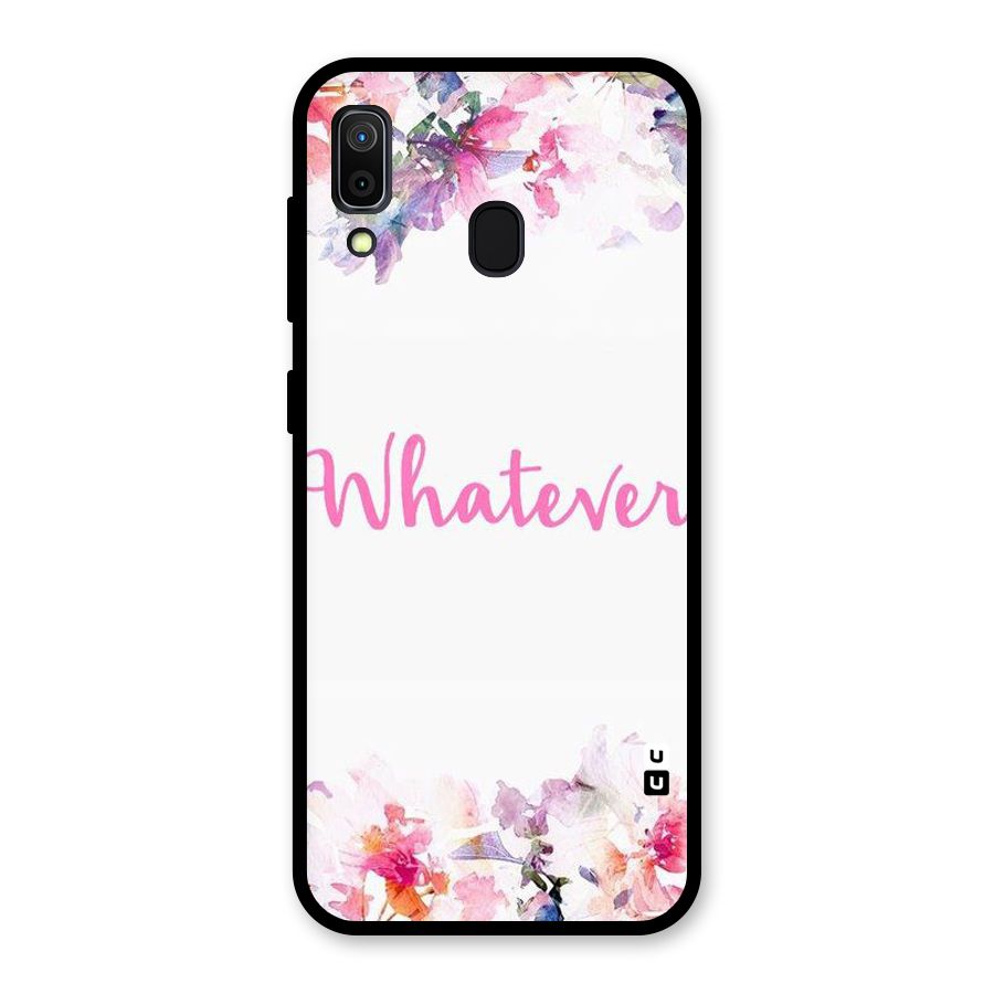 Flower Whatever Glass Back Case for Galaxy A30