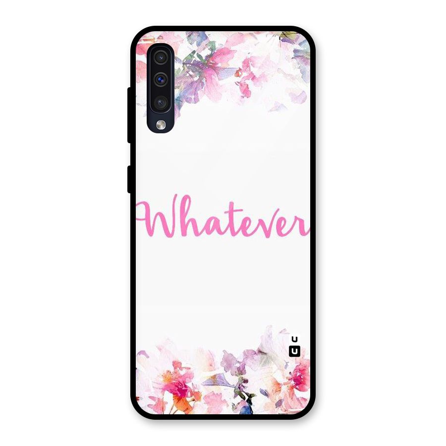 Flower Whatever Glass Back Case for Galaxy A50