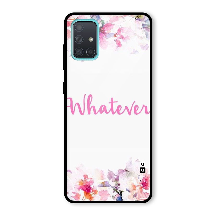 Flower Whatever Glass Back Case for Galaxy A71