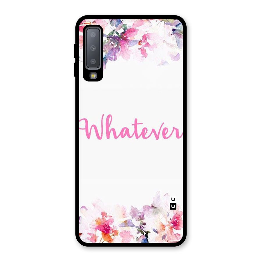 Flower Whatever Glass Back Case for Galaxy A7 (2018)