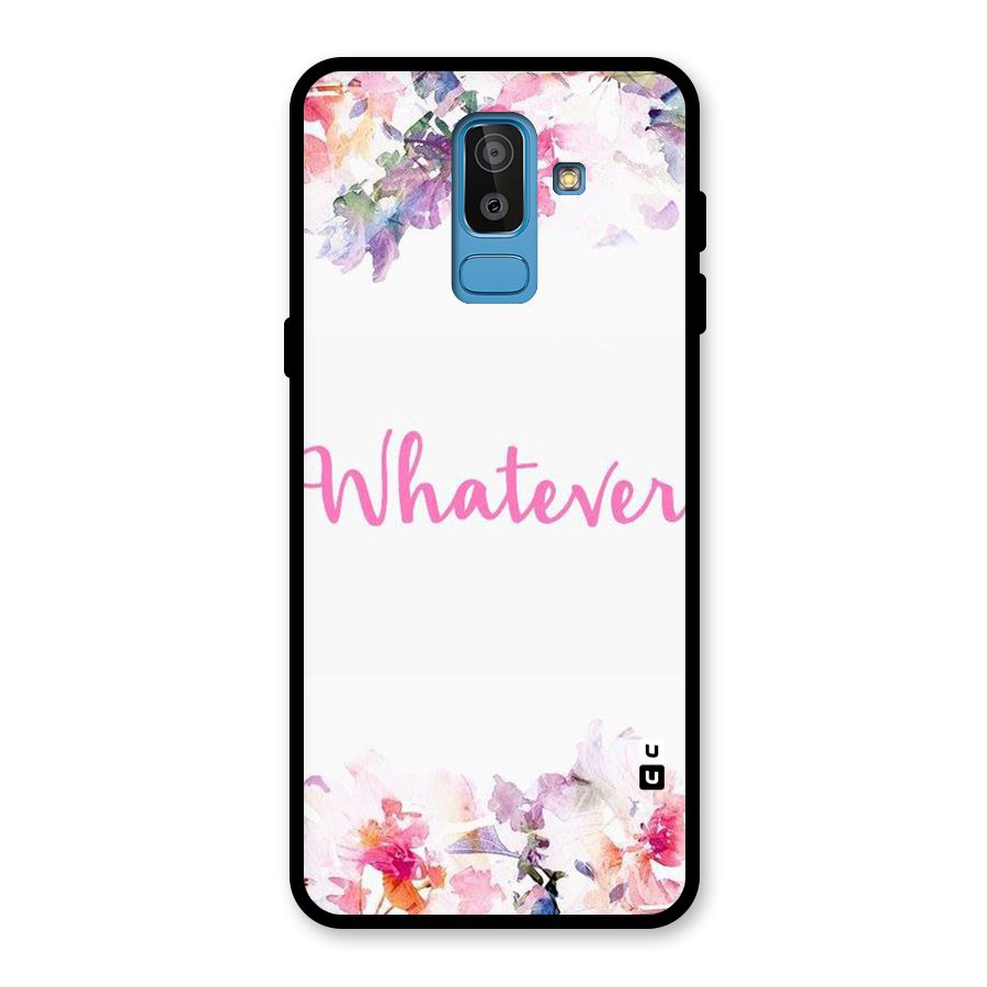 Flower Whatever Glass Back Case for Galaxy J8