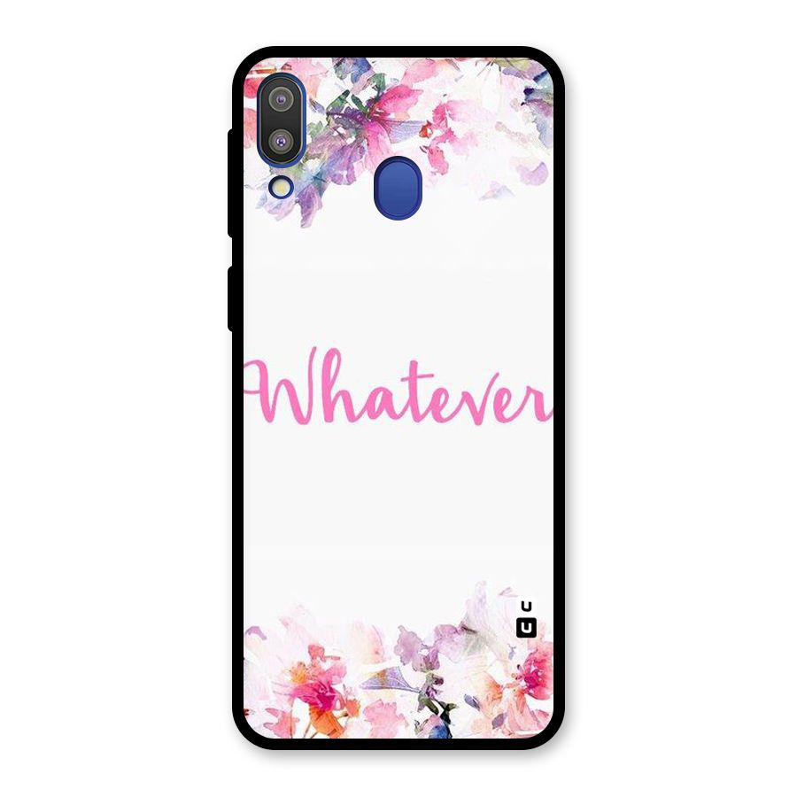 Flower Whatever Glass Back Case for Galaxy M20