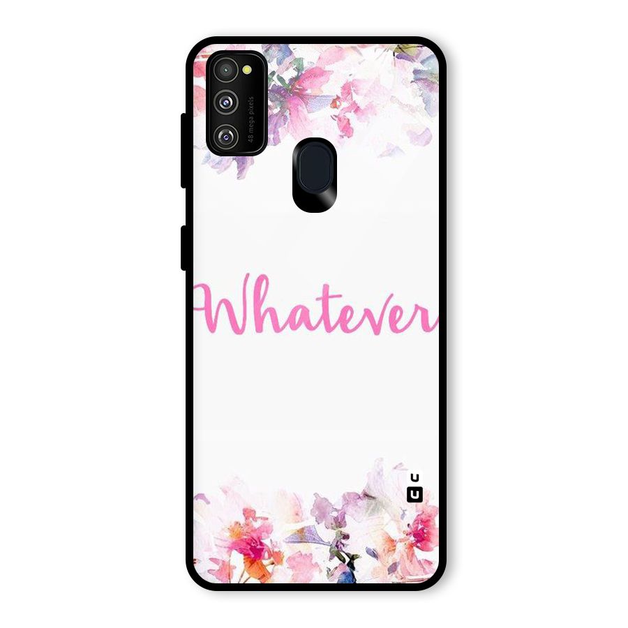 Flower Whatever Glass Back Case for Galaxy M30s