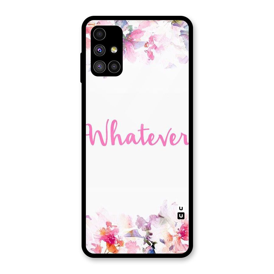 Flower Whatever Glass Back Case for Galaxy M51