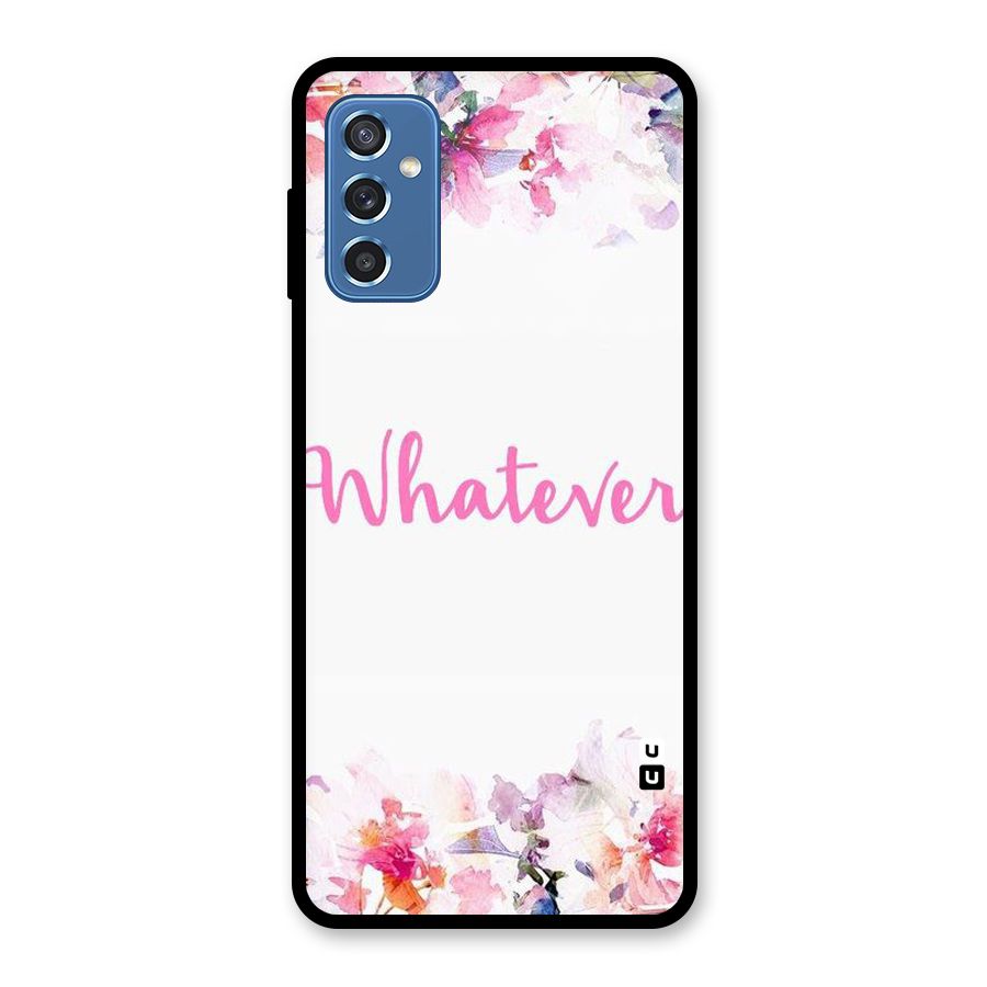 Flower Whatever Glass Back Case for Galaxy M52 5G