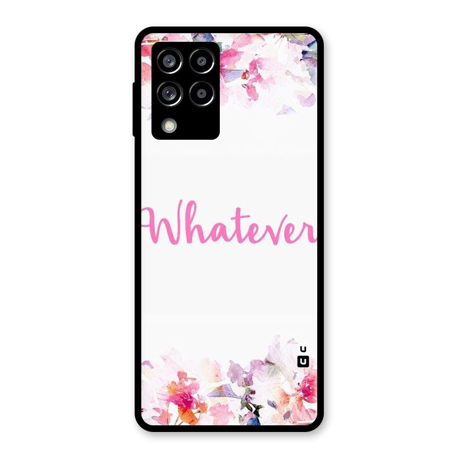 Flower Whatever Glass Back Case for Galaxy M53 5G