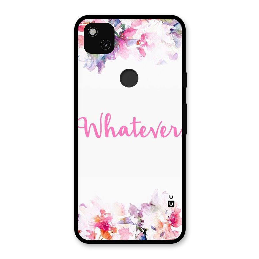 Flower Whatever Glass Back Case for Google Pixel 4a