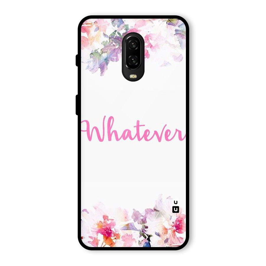 Flower Whatever Glass Back Case for OnePlus 6T