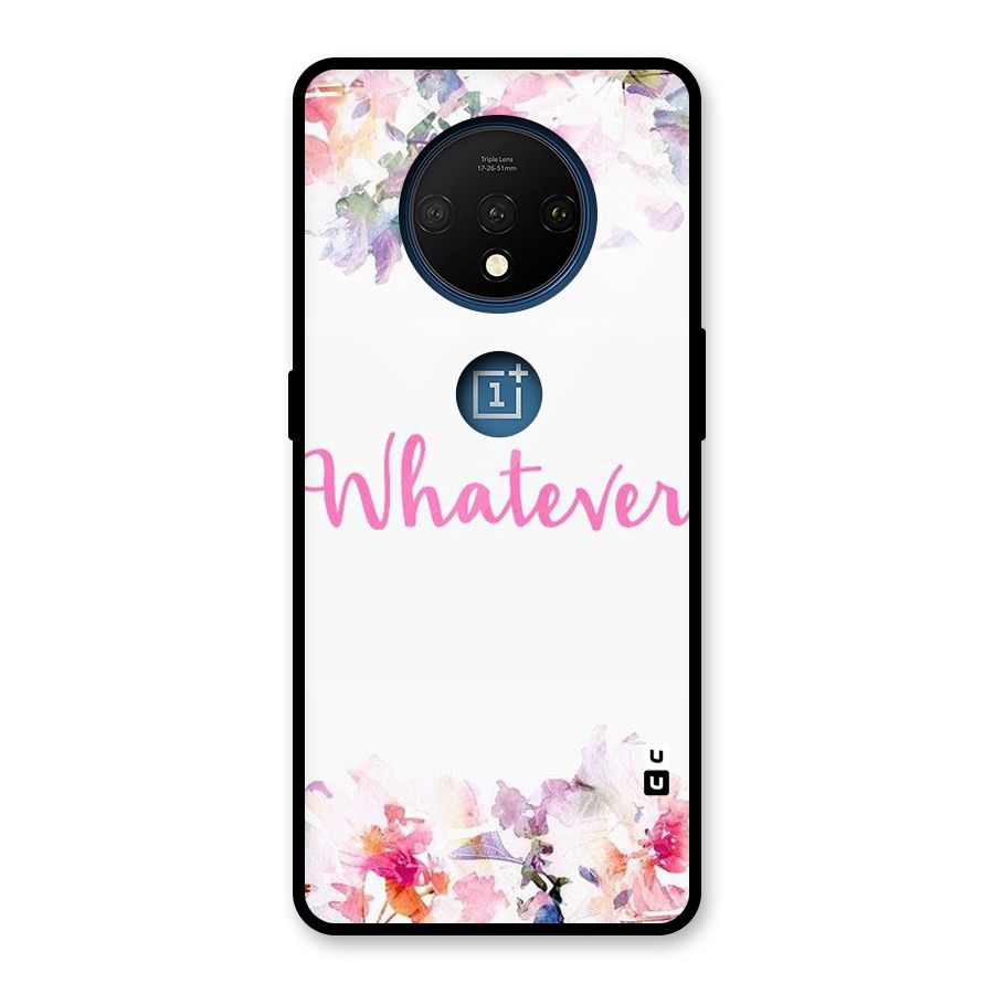 Flower Whatever Glass Back Case for OnePlus 7T