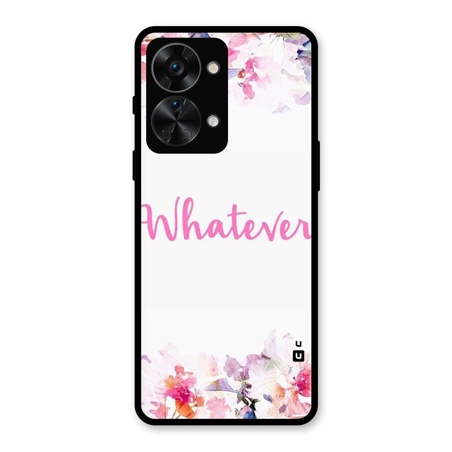 Flower Whatever Glass Back Case for OnePlus Nord 2T