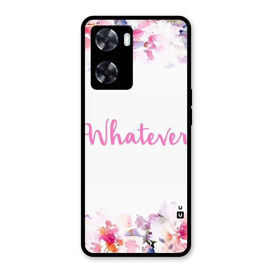 Flower Whatever Glass Back Case for Oppo A77