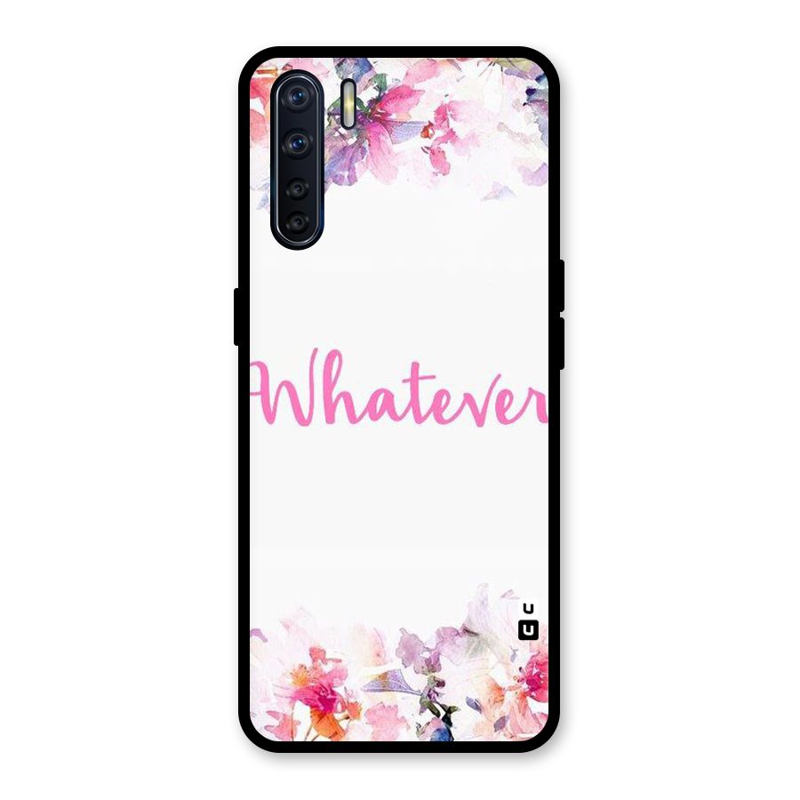 Flower Whatever Glass Back Case for Oppo F15