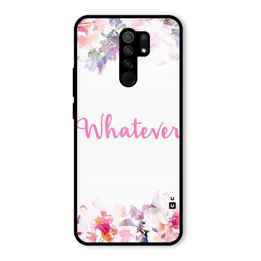 Flower Whatever Glass Back Case for Poco M2