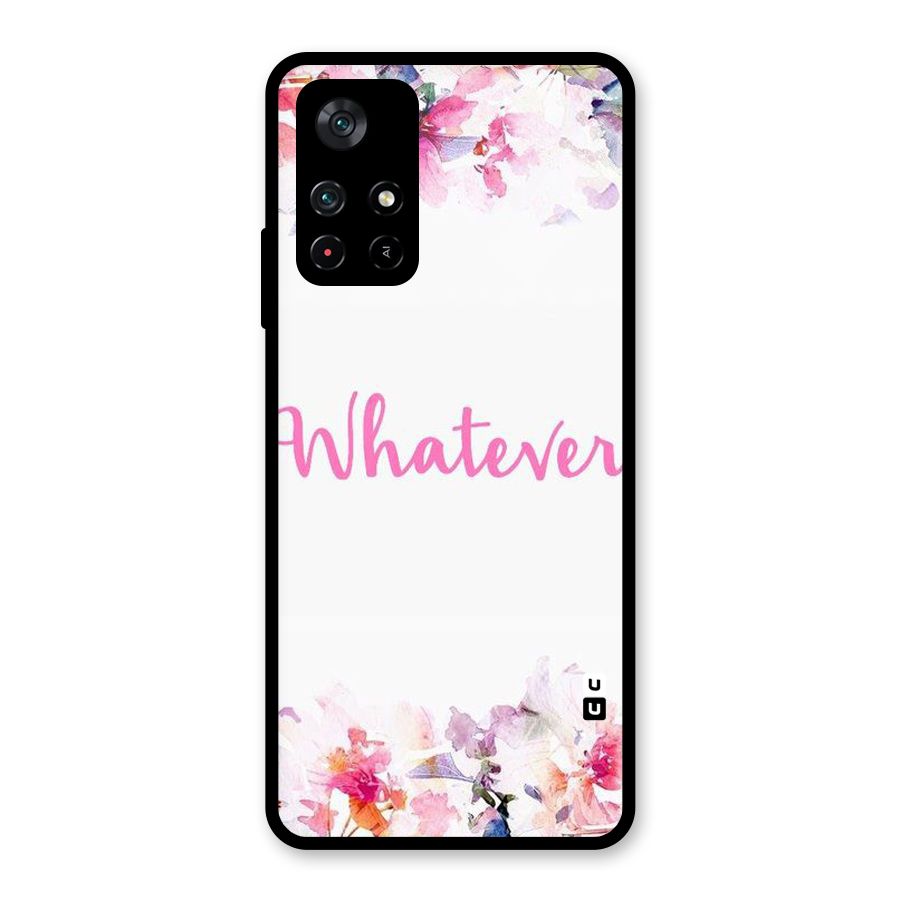 Flower Whatever Glass Back Case for Poco M4 Pro 5G