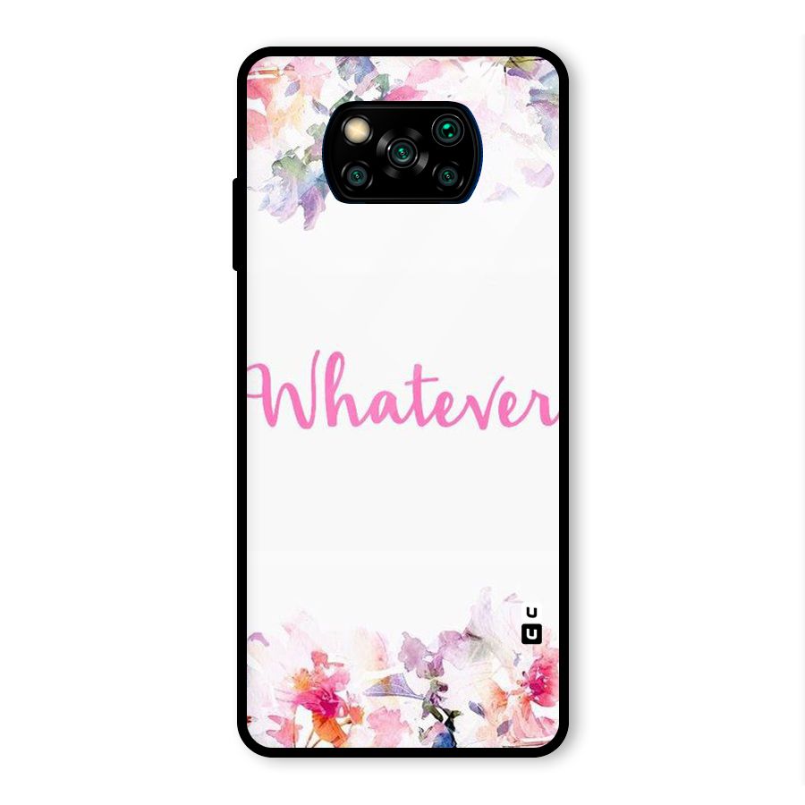 Flower Whatever Glass Back Case for Poco X3 Pro