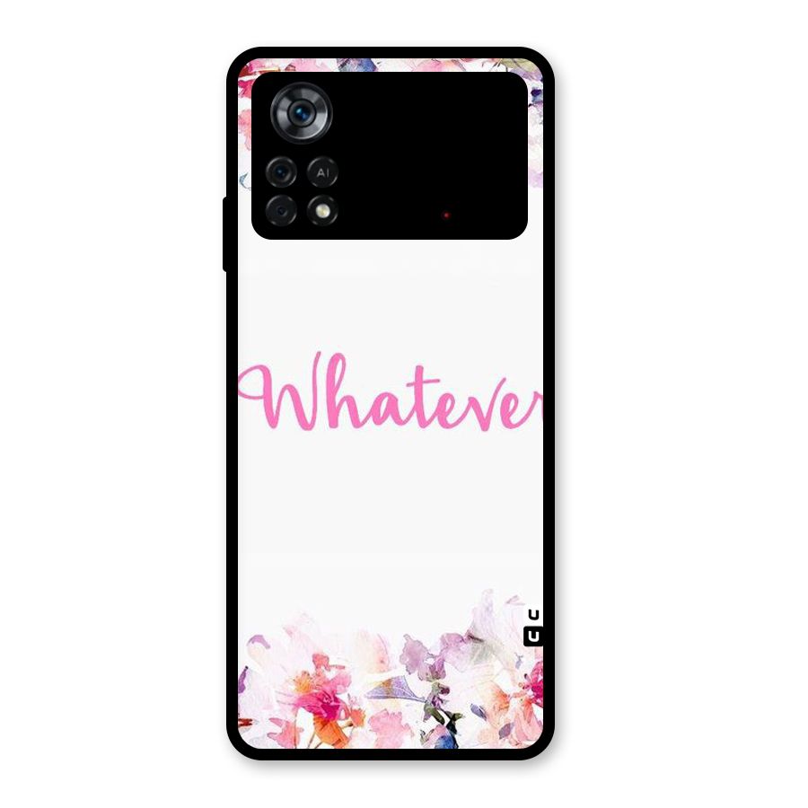 Flower Whatever Glass Back Case for Poco X4 Pro 5G