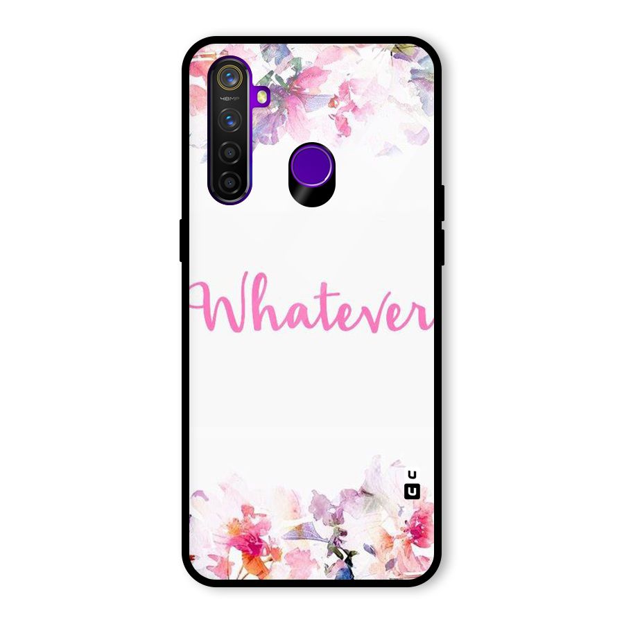 Flower Whatever Glass Back Case for Realme 5 Pro