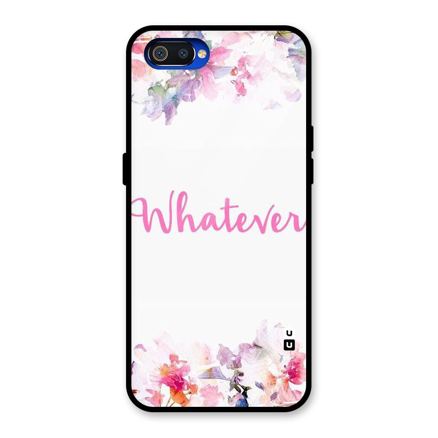 Flower Whatever Glass Back Case for Realme C2
