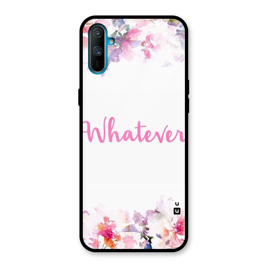 Flower Whatever Glass Back Case for Realme C3