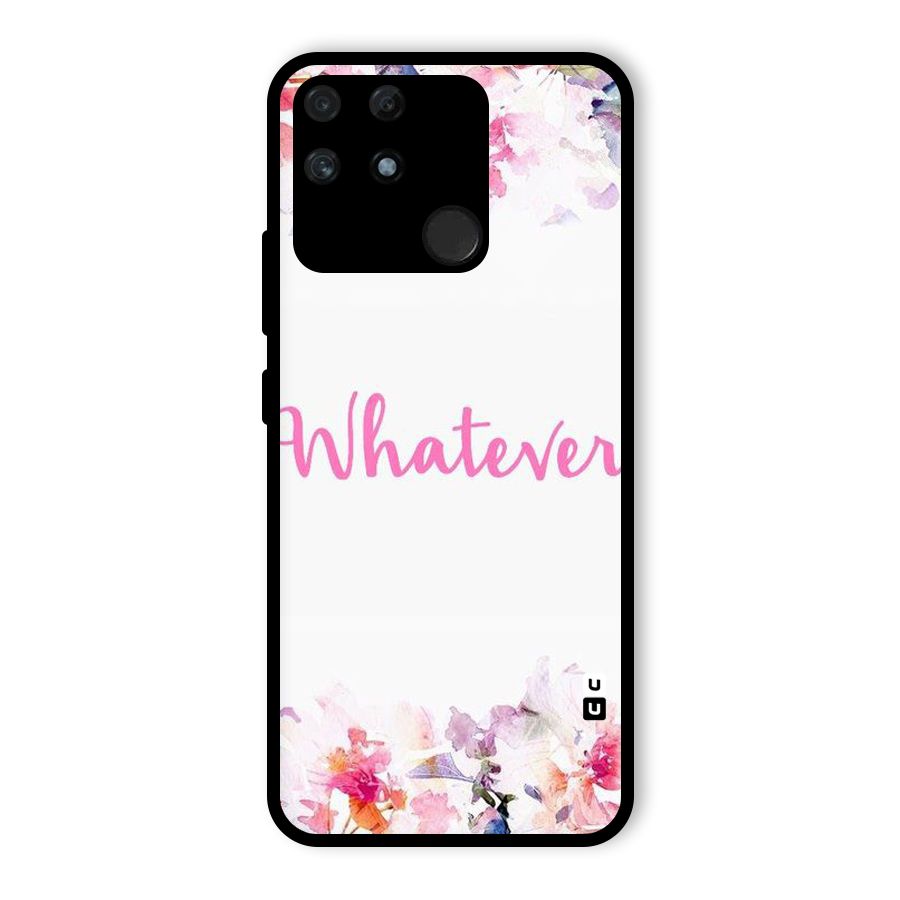 Flower Whatever Glass Back Case for Realme Narzo 50A