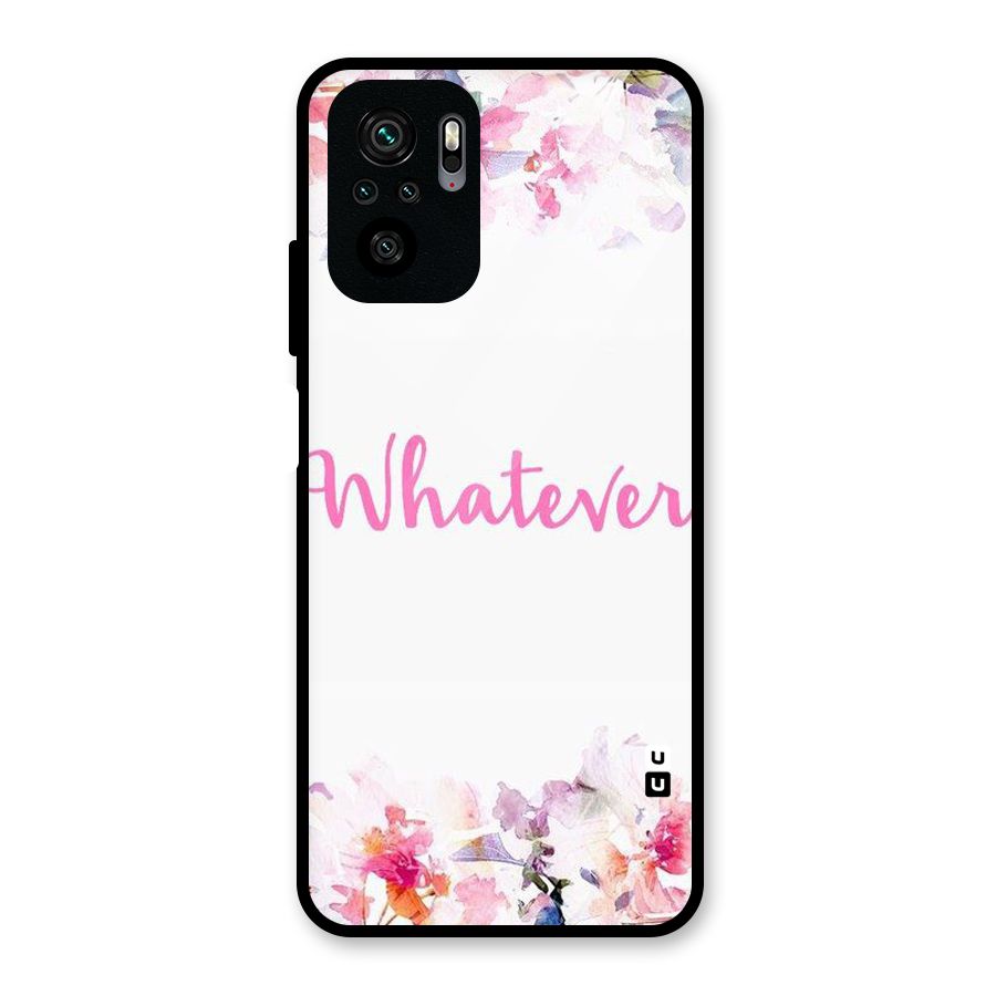 Flower Whatever Glass Back Case for Redmi Note 10S