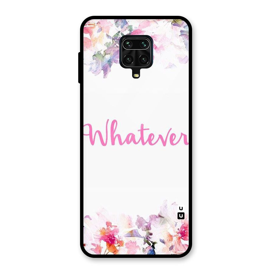 Flower Whatever Glass Back Case for Redmi Note 10 Lite