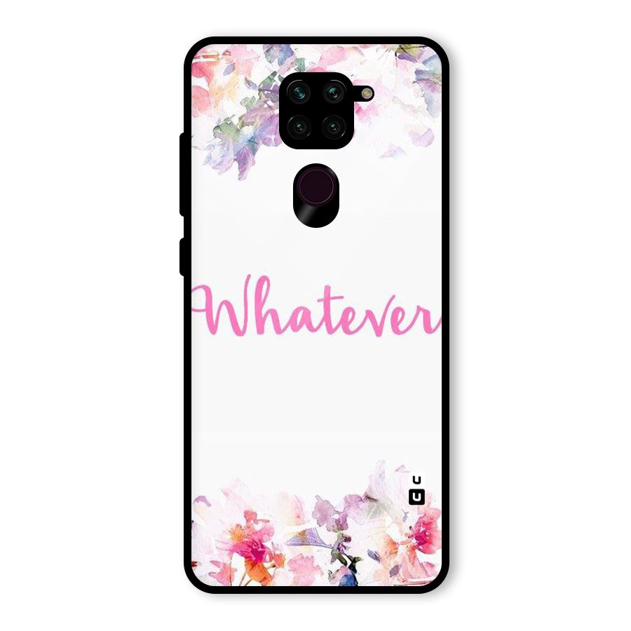 Flower Whatever Glass Back Case for Redmi Note 9