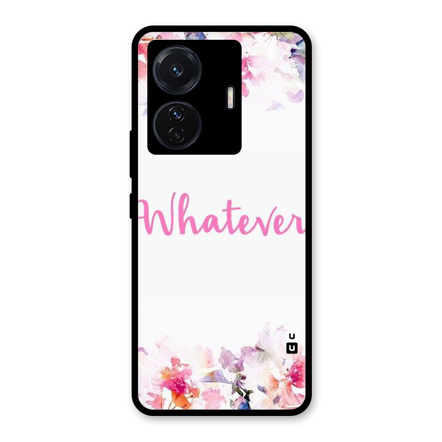 Flower Whatever Glass Back Case for Vivo T1 Pro
