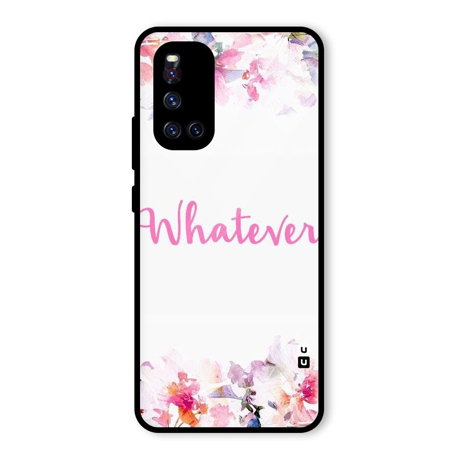Flower Whatever Glass Back Case for Vivo V19