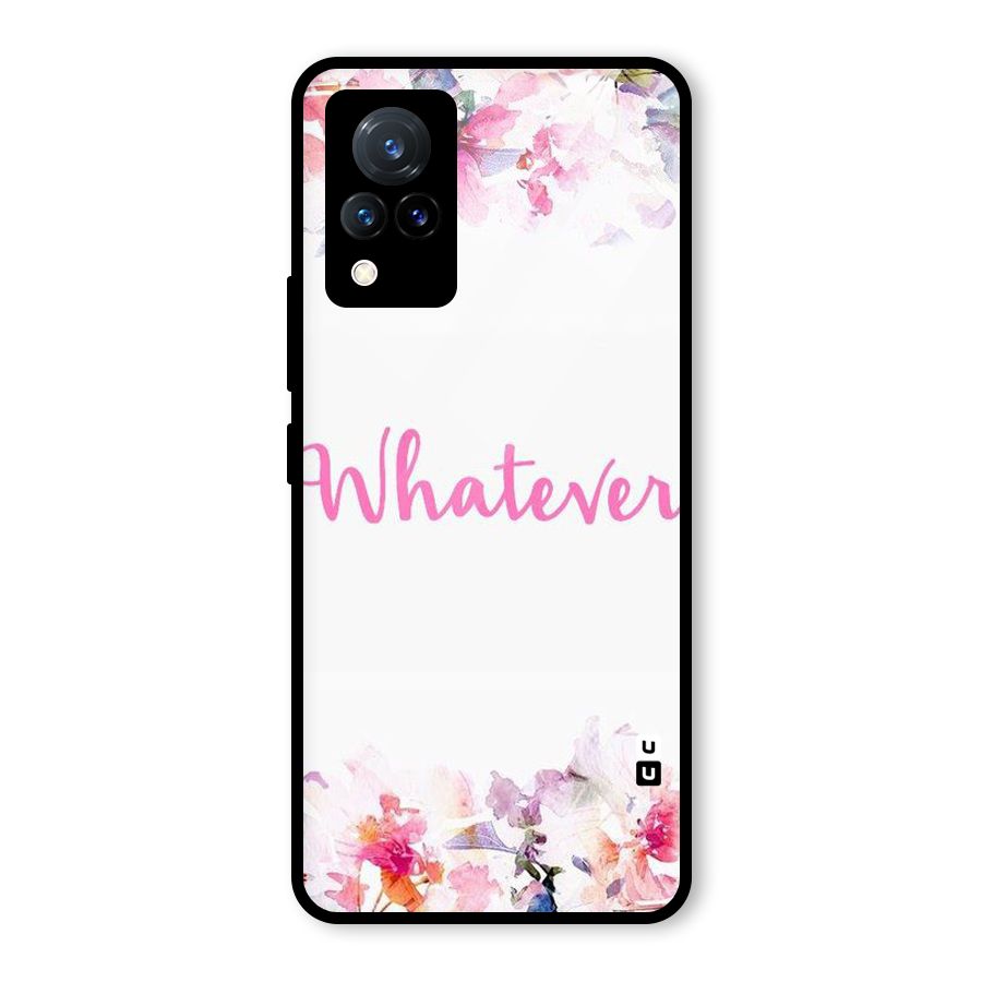 Flower Whatever Glass Back Case for Vivo V21 5G