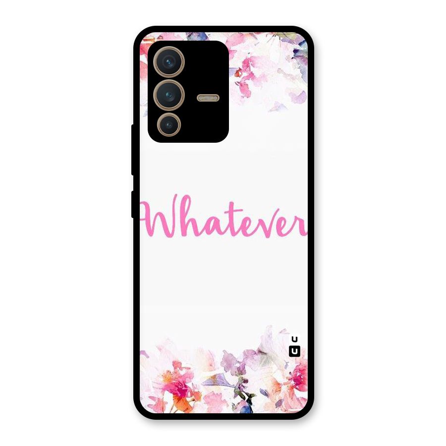 Flower Whatever Glass Back Case for Vivo V23 5G