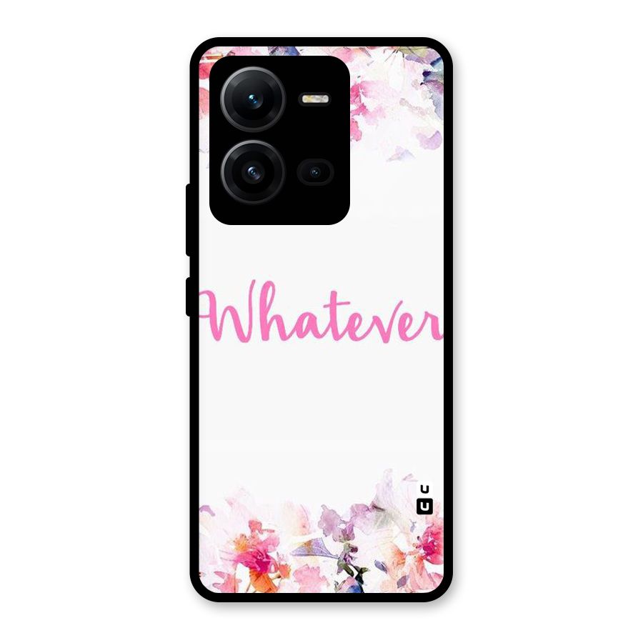 Flower Whatever Glass Back Case for Vivo V25