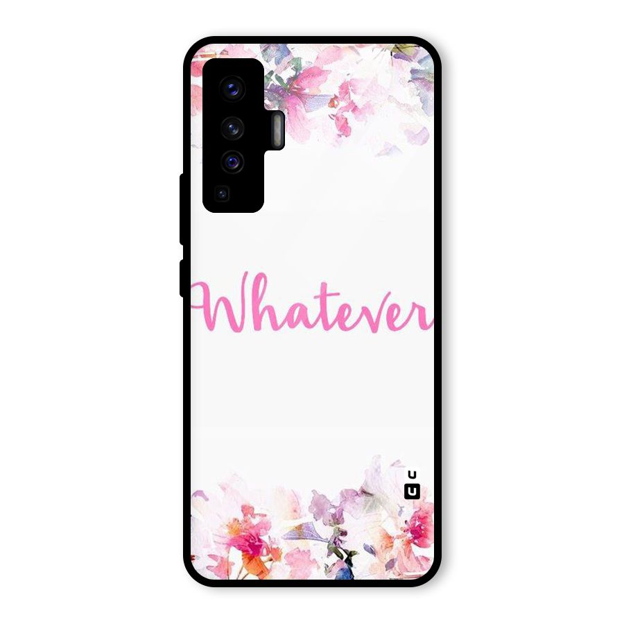 Flower Whatever Glass Back Case for Vivo X50