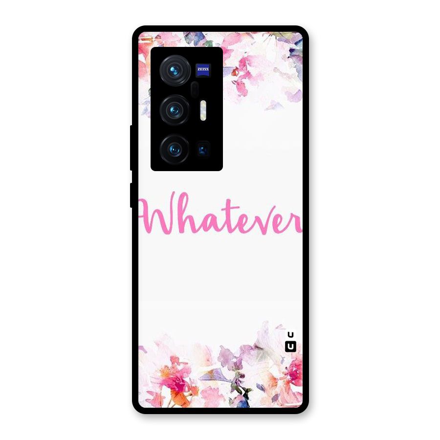 Flower Whatever Glass Back Case for Vivo X70 Pro Plus