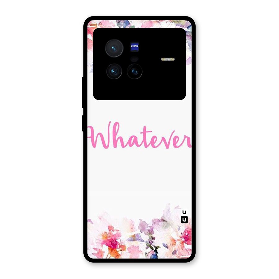 Flower Whatever Glass Back Case for Vivo X80