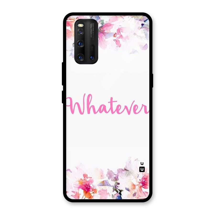 Flower Whatever Glass Back Case for Vivo iQOO 3